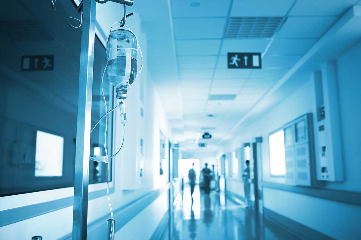 A clinical corridor at a treatment facility.